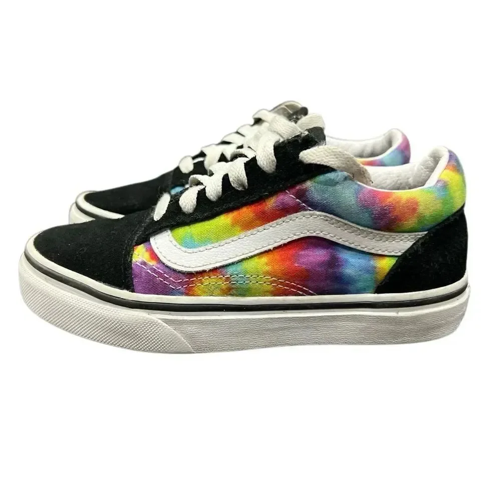 Vans OLD SKOOL SPIRAL TIE DYE SNEAKERS kids Size 1